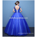 OEM Service Color customized ball gown organza wedding gown blue green evening gown